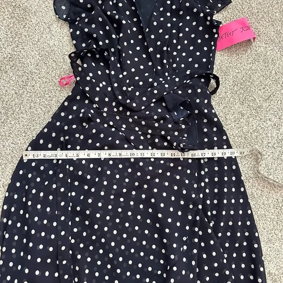 Vintage-Inspired Polka Dot Chiffon Midi Dress | Feminine Romantic Style | Sz 4 - Picture 11 of 14
